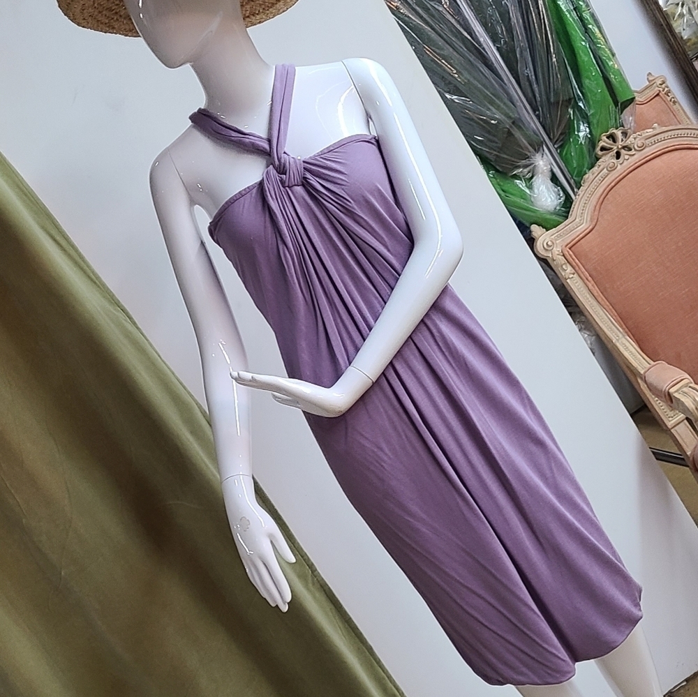 Poleci 100% Modal Halter Mauve Dress